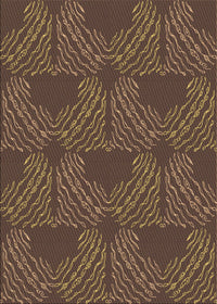 Machine Washable Transitional Copper Brown Rug, wshpat3280brn