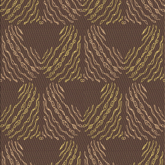 Machine Washable Transitional Copper Brown Rug, wshpat3280brn