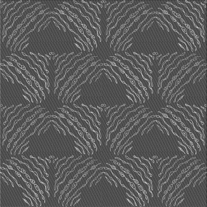 Round Patterned Gray Rug, pat3280gry