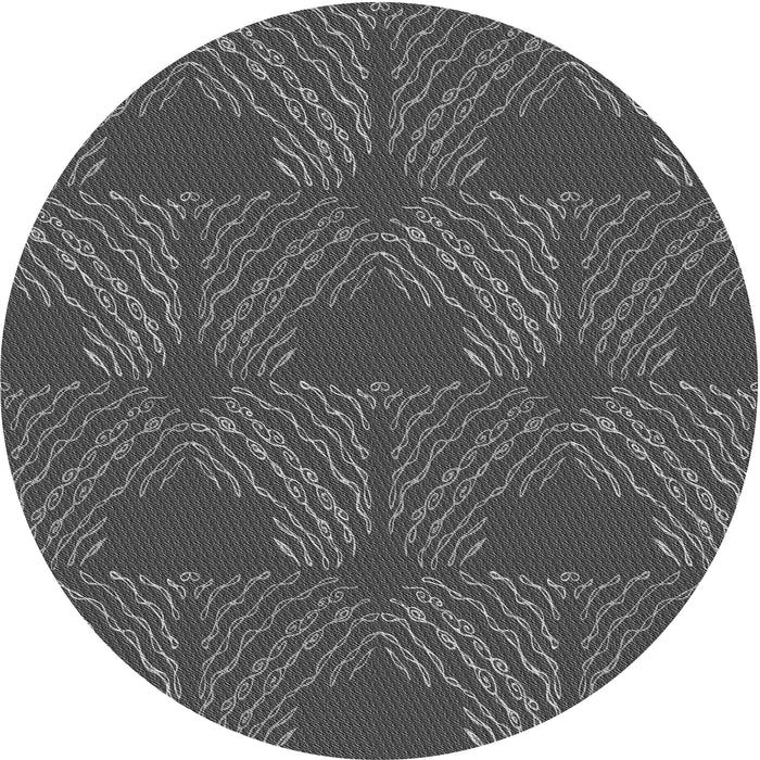 Square Patterned Gray Rug, pat3280gry