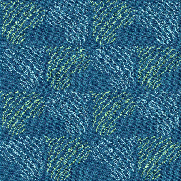 Round Machine Washable Transitional Blueberry Blue Rug, wshpat3280lblu