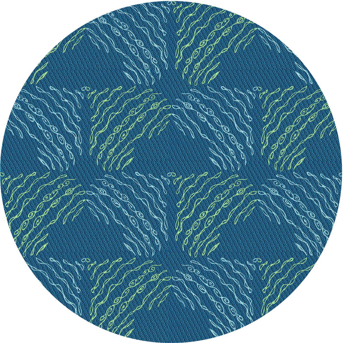 Square Machine Washable Transitional Blueberry Blue Rug in a Living Room, wshpat3280lblu