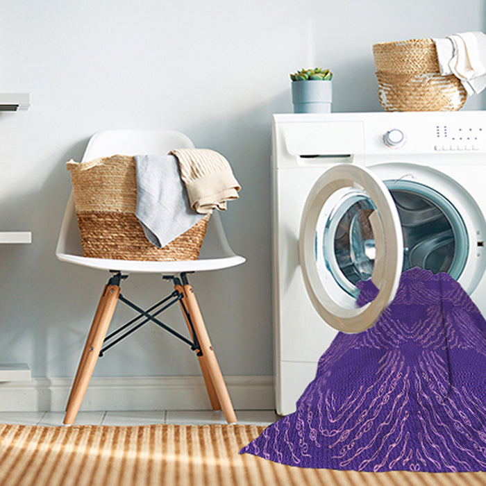Machine Washable Transitional Amethyst Purple Rug in a Washing Machine, wshpat3280pur