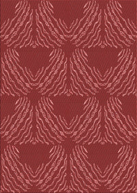 Machine Washable Transitional Red Rug, wshpat3280rd