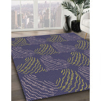 Patterned Silver Gray Novelty Rug, pat3280