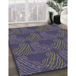 Patterned Silver Gray Novelty Rug in Family Room, pat3280