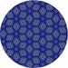 Square Patterned Royal Blue Rug, pat3281blu