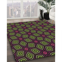 Patterned Fern Green Rug, pat3281brn