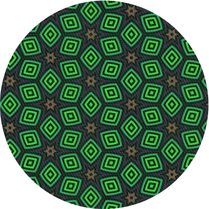 Square Patterned Midnight Gray Rug, pat3281grn