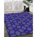 Patterned Midnight Blue Rug in Family Room, pat3281pur