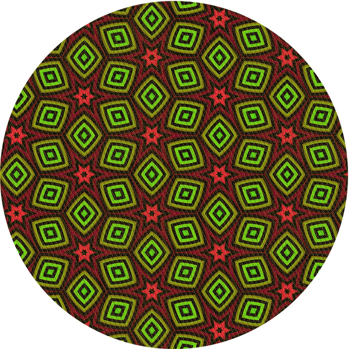 Square Patterned Red Rug, pat3281yw
