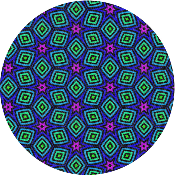 Sideview of Patterned Light Sea Green Novelty Rug, pat3281