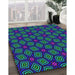 Patterned Light Sea Green Novelty Rug in Family Room, pat3281