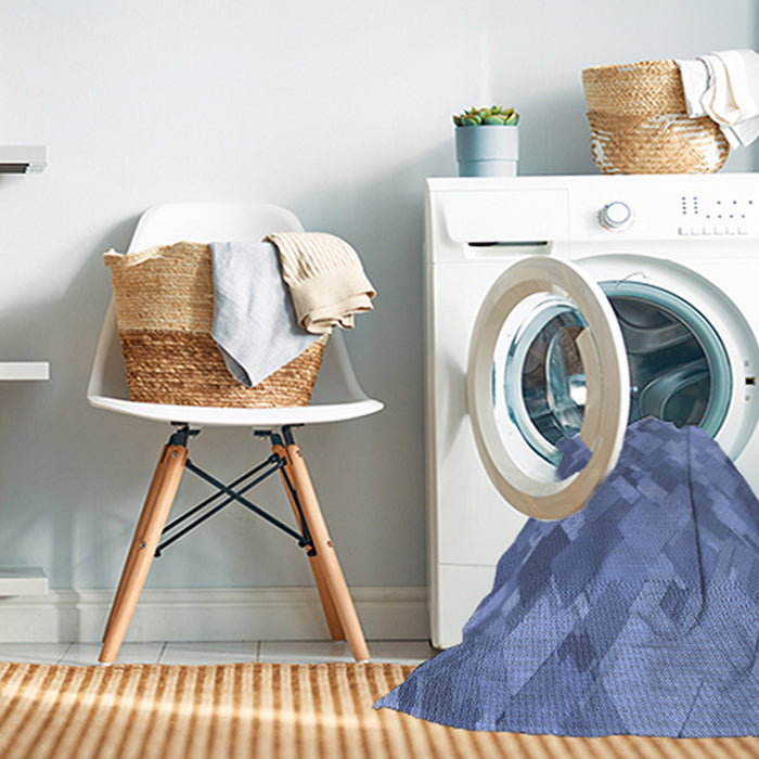 Machine Washable Transitional Sky Blue Rug in a Washing Machine, wshpat3282blu