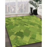 Patterned Pistachio Green Rug, pat3282brn