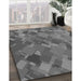 Machine Washable Transitional Gunmetal Gray Rug in a Family Room, wshpat3282gry