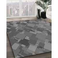 Patterned Gunmetal Gray Rug, pat3282gry