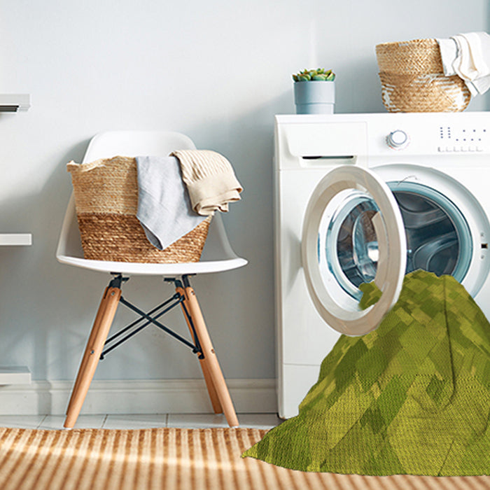 Machine Washable Transitional Green Rug in a Washing Machine, wshpat3282org