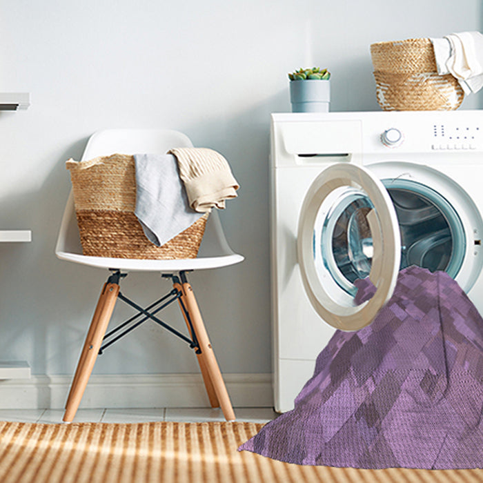 Machine Washable Transitional Orchid Purple Rug in a Washing Machine, wshpat3282pur