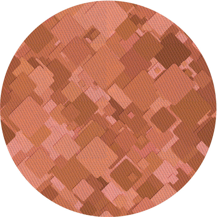 Square Patterned Bright Orange Rug, pat3282rd