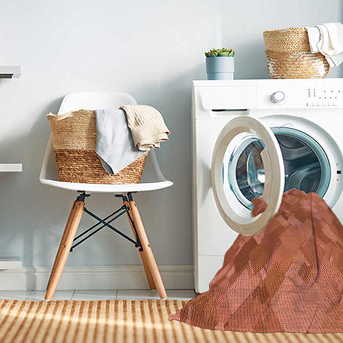 Machine Washable Transitional Bright Orange Rug in a Washing Machine, wshpat3282rd