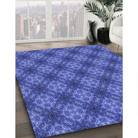 Patterned Sky Blue Rug, pat3283blu