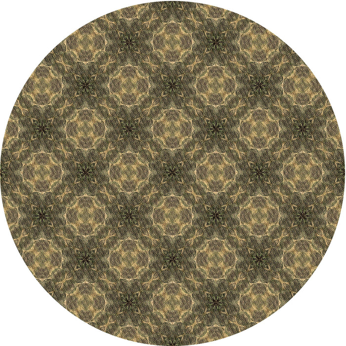 Square Patterned Copper Brown Rug, pat3283brn