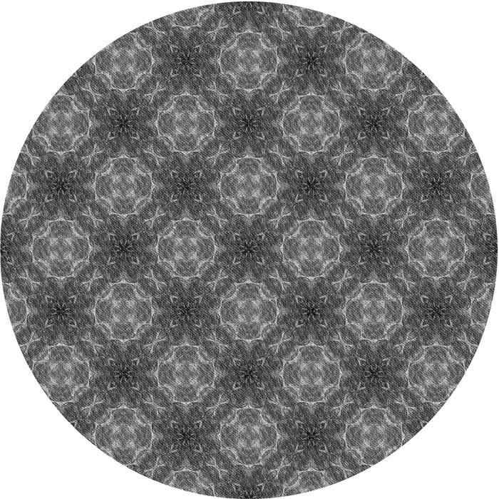 Square Patterned Gunmetal Gray Rug, pat3283gry