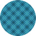 Square Patterned Blue Rug, pat3283lblu