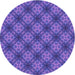 Square Machine Washable Transitional Amethyst Purple Rug in a Living Room, wshpat3283pur