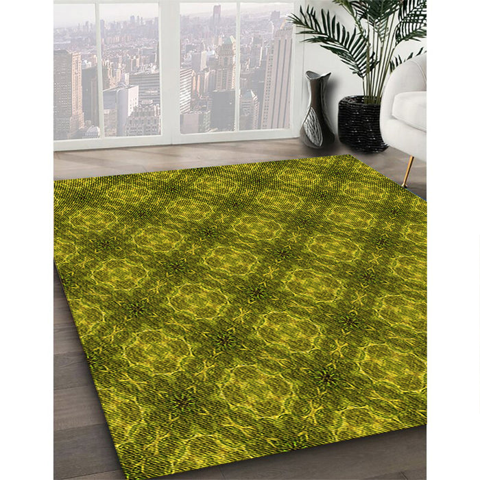 Machine Washable Transitional Brown Rug in a Family Room, wshpat3283yw