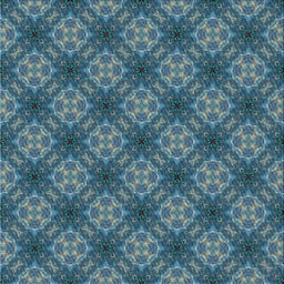 Square Patterned Koi Blue Novelty Rug, pat3283