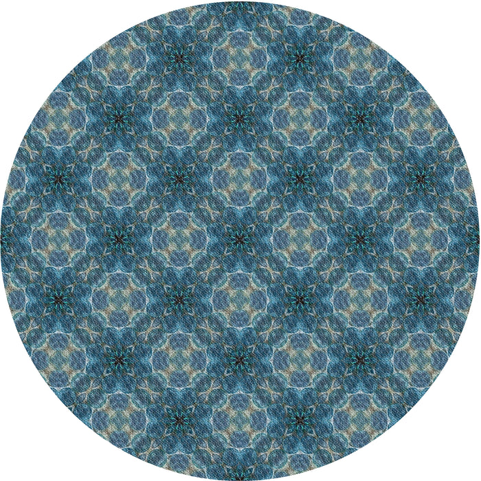 Sideview of Patterned Koi Blue Novelty Rug, pat3283