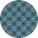 Sideview of Patterned Koi Blue Novelty Rug, pat3283