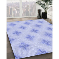 Patterned Sky Blue Rug, pat3284blu