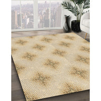 Patterned Khaki Gold Rug, pat3284brn