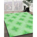 Machine Washable Transitional Green Rug in a Family Room, wshpat3284grn