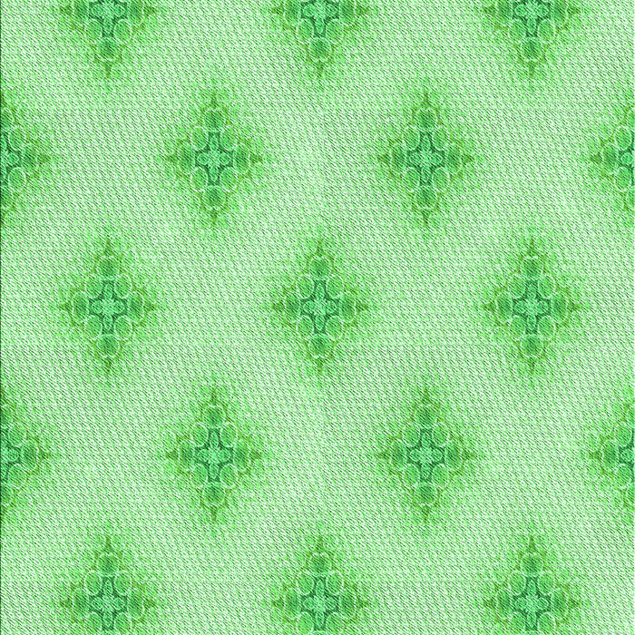 Machine Washable Transitional Green Rug, wshpat3284grn