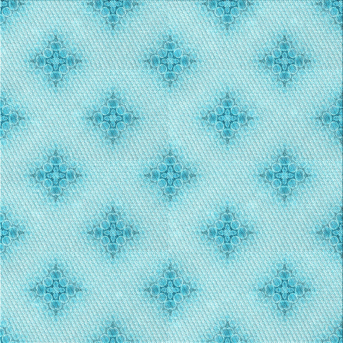 Round Patterned Blue Rug, pat3284lblu