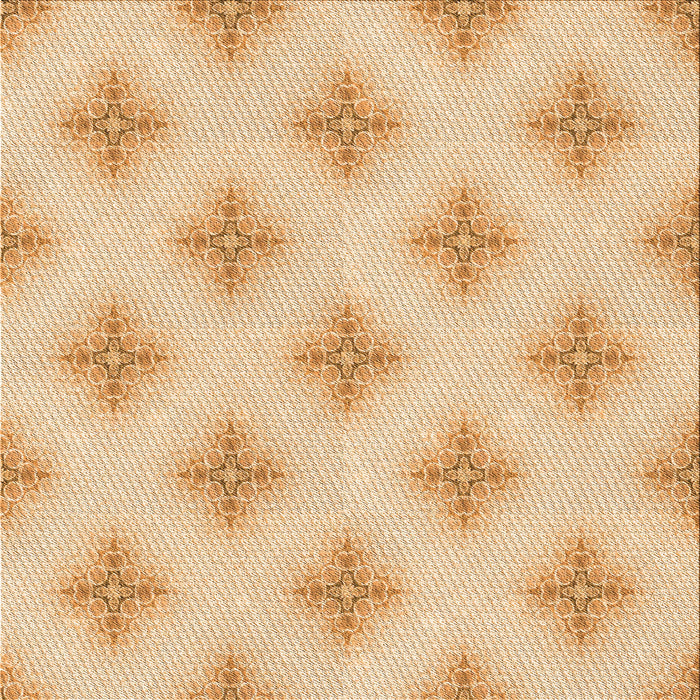 Round Patterned Khaki Gold Rug, pat3284org