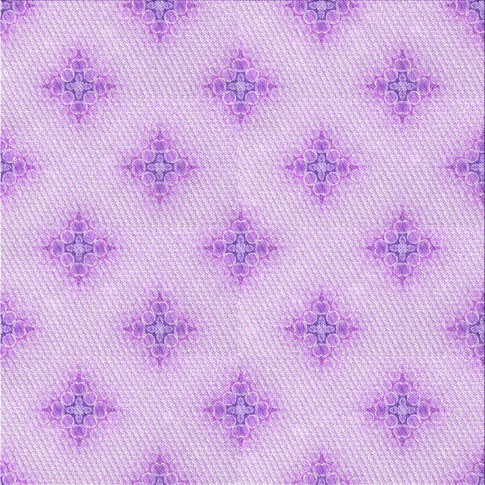 Round Machine Washable Transitional Purple Rug, wshpat3284pur