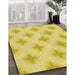 Machine Washable Transitional Yellow Rug in a Family Room, wshpat3284yw