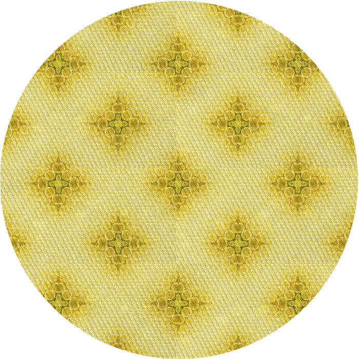 Square Patterned Yellow Rug, pat3284yw