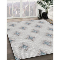 Patterned Off White Beige Novelty Rug, pat3284