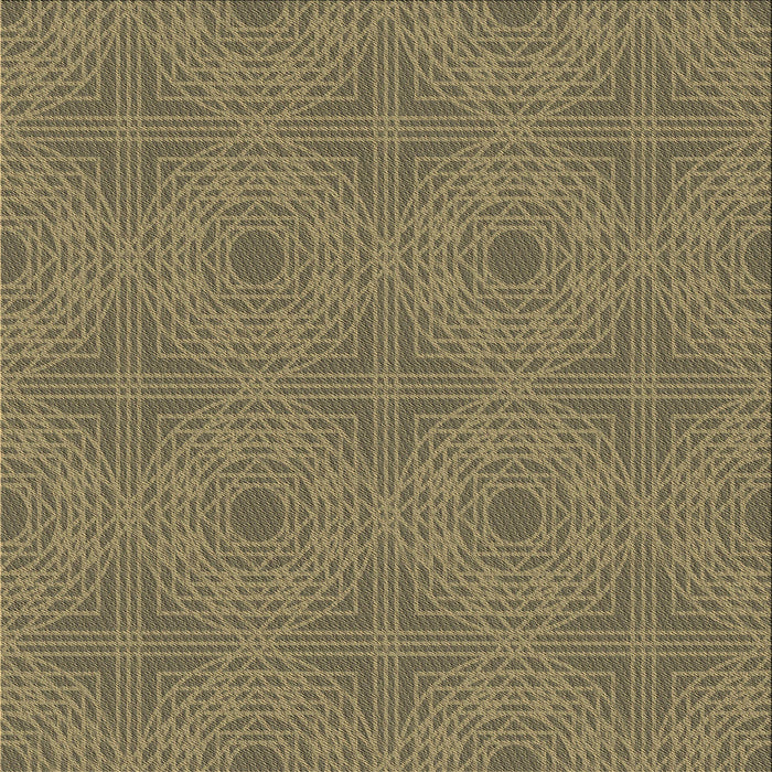 Round Patterned Brass Green Rug, pat3286brn