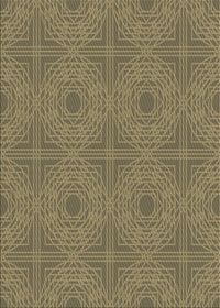 Machine Washable Transitional Brass Green Rug, wshpat3286brn