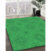 Patterned Neon Green Rug in Family Room, pat3286grn