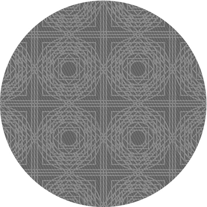 Square Patterned Gray Rug, pat3286gry