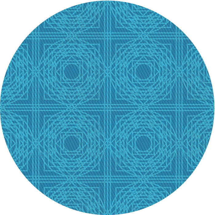 Square Patterned Blue Rug, pat3286lblu