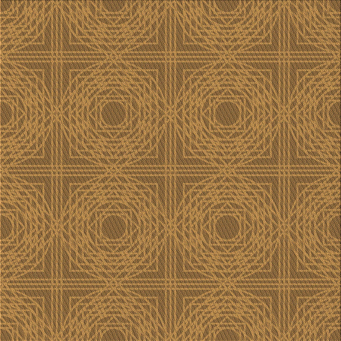 Round Patterned Dark Bisque Brown Rug, pat3286org